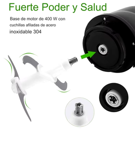 Machine à frire électrique 400W, capacité 2L, en acier inoxydable, haute efficacité, mini-hachoir avec 4 lames, 2 vitesses, pour hacher et broyer - Product Image 6