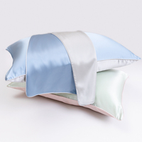 Ensemble cadeau de luxe en soie de mûrier 100% biologique : taie d'oreiller, masque de sommeil personnalisé, chouchou, fermeture éclair discrète, broderie unie, écologique pour la maison