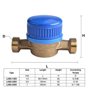 DN25 OEM поддержка Одноструйный счетчик сухой воды 1 дюйм DN25 расходомер воды с латунной оболочкой - Product Image 4