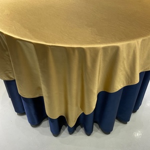 Wholesale Luxury Navy Blue <strong>Gold</strong> Banquet <strong>Party</strong> Round Table Cloth