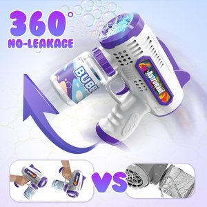 Pistolas <span class=keywords><strong>de</strong></span> burbujas con solución para hacer burbujas, máquina automática <span class=keywords><strong>de</strong></span> burbujas para niños y niñas, pistolas <span class=keywords><strong>de</strong></span> burbujas, juguetes para exteriores para niños pequeños - Product Image 3