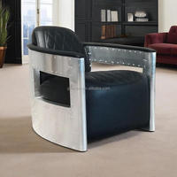 Ensemble de canapés industriels rétro en aluminium, fauteuils de détente anciens, chaise à cigares, couleur personnalisée, mobilier de maison, bureau, salon, hôtel