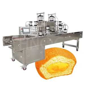 HNOC Small Scale Bread Puff Cake Batter Fill Machine Production Line for Honey Cake