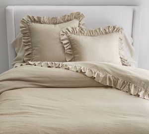 Parure <span class=keywords><strong>de</strong></span> lit 100 % <span class=keywords><strong>lin</strong></span> français <span class=keywords><strong>lavé</strong></span> avec franges et volants, <span class=keywords><strong>housse</strong></span> <span class=keywords><strong>de</strong></span> <span class=keywords><strong>couette</strong></span> <span class=keywords><strong>en</strong></span> <span class=keywords><strong>lin</strong></span> – Vente chaude directe usine - Product Image 1