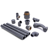 Raccords de tuyauterie CPVC ASTM F441 SCH80 IPS, raccord à emboîtement et à filetage ASTM F439 pour conduites industrielles chimiques et d'incendie