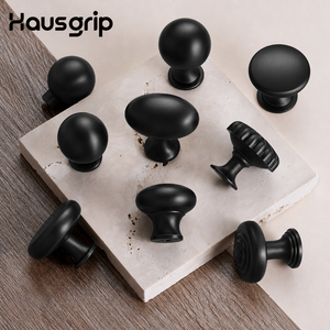 Puxadores e Botões Hausgrip Preto Dourado para Armários, Puxadores Modernos para Gavetas de Cozinha, Ferragens para Móveis - Product Image 1