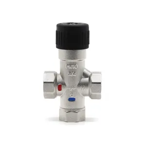 High Quality 3/4" Thermostatic Mixing Valve From 20 To 65 Degrees Temperature For Heating Under Sink Plumbing Sanitaryware