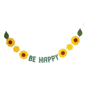 Design personnalisé Happy Signs Fête d'<span class=keywords><strong>anniversaire</strong></span> Graduation Toile de fond de Noël Hirondelle Triangle Feutre Bunting Drapeau Bannière pour Hôtel - Product Image 3