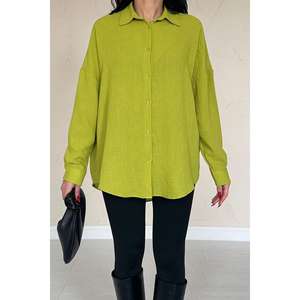 Blusas y Camisas Verde Oliva para Mujer, Suministro al por Mayor - Product Image 3