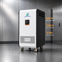 Système de stockage d'énergie solaire 6600W, batterie 16kWh, crête de puissance 10000W, transfert 10ms, entrée PV 5500W pour la maison, batterie solaire au lithium