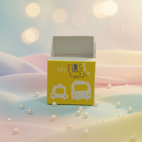 Boîte à dents de lait jaune pour bébé, boîte de rangement durable, légère, portable, personnalisable, conteneur de souvenirs pour enfants