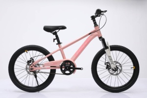 Vélo pour enfants de 18 à 22 pouces avec cadre en acier, jantes en alliage d'aluminium, suspension avant, roues d'apprentissage, vitesse unique, freins V doubles - Product Image 3