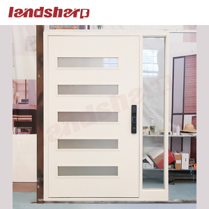 Porte anti-vol moderne en aluminium moulé 3D Conception américaine Porte étanche d'entrée avant Sécurité pour la maison - Product Image 3