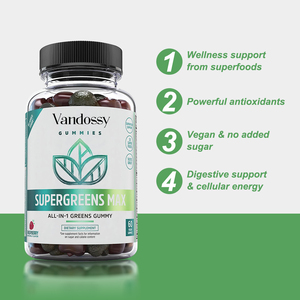 Personnalisé 1 Jour 60 Compte <span class=keywords><strong>Max</strong></span> Tous les 1 Verts Gummy Probiotic Vegan Sans Sucre Ajouté Nutrition Quotidienne Boost Suppléments à Base de Plantes pour Adultes - Product Image 5