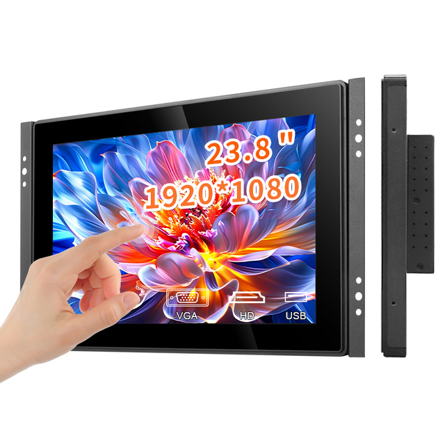Sunlight Readable 1000 Nits 23.8 Inch 1080P Industrial Open Frame Monitor Waterproof Capacitive Touch Screen LCD Display Monitor
