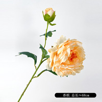Dekorasi pernikahan buatan tangan, gaya Eropa Super besar buatan tangan pernikahan Peony bunga sutra warna ganda cahaya mewah dekoratif Hari Ibu buatan