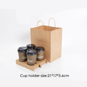 Dụng Cụ Giao Hàng Tận Nơi Cho Quán Cà Phê Cao Cấp Khay Đựng Cà Phê Trà Nóng Khay Đựng Cốc Dùng Một Lần Gấp Gọn 4 Ô - Product Image 6