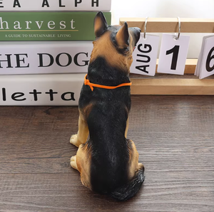 Figurine décorative en résine, chien <span class=keywords><strong>berger</strong></span> allemand noir simulé, pour salon, entrée, armoire, bureau - Product Image 2