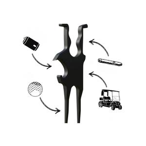 Outil multifonctionnel de golf universel : pince à cigare, outil de réparation de divots pour bière et golf, pince magnétique pour cigare de chariot de golf, accessoire pour chariot de golf - Product Image 3