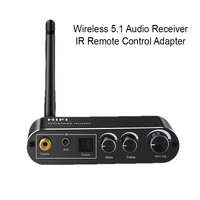 Receptor de Audio Inalámbrico Compatible con 5.1 Canales, de Plástico, con Control por Aplicación, Reproducción de Música desde USB para TV, PC y Altavoces