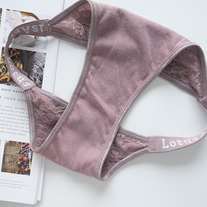 Di alta qualità da donna a vita bassa triangolo brasiliano biancheria intima in pizzo di puro cotone perizoma maglia biancheria intima <span class=keywords><strong>slip</strong></span> - Product Image 6