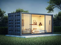 Maison villa préfabriquée en acier extensible Construction rapide de villa à ossature métallique en acier léger