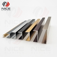 Garniture de bordure de table de conception Offre Spéciale moderne Profil de baguage en aluminium durable Surface d'angle Bandes de sol anodisées Matériau métallique