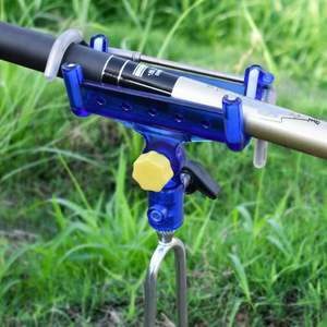 Soporte de tierra de doble propósito para caña de pescar, torreta autoblocante, poste con caña de mar manual, nueva condición, suministros de pesca - Product Image 1