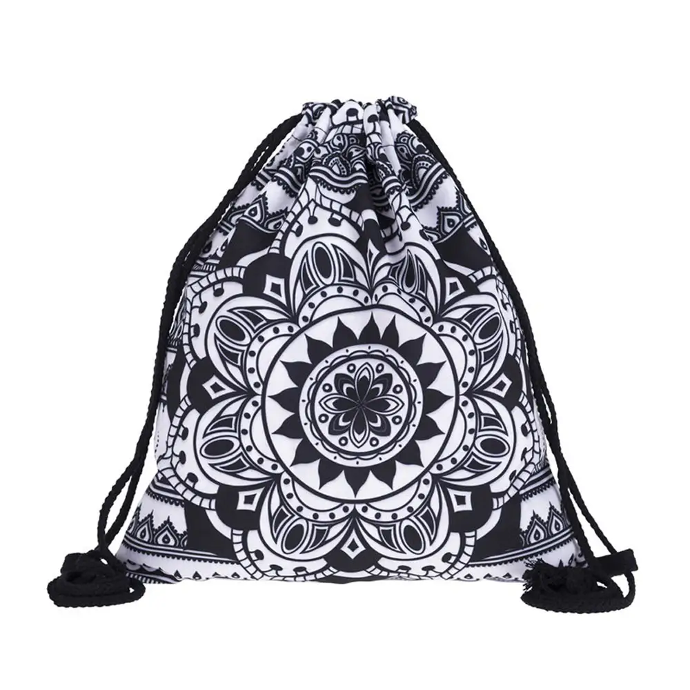 Mandala indien Style Potli Coton Logo Personnalisé Sac À Cordon