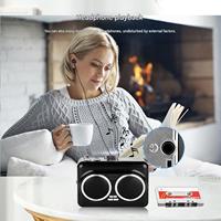 Lecteur de cassette portable personnalisé en usine avec enregistreur, rétroversion automatique, double haut-parleur, convertisseur MP3, alimentation USB et sur batterie, audio rétro