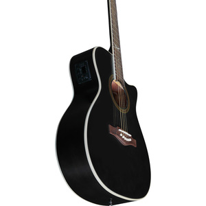EKO GUITARS - NXT A100CE NOIR TRANSPARENT, Guitare acoustique électro-acoustique de haute qualité, forme auditorium avec pan coupé, système EKO G03 - Product Image 4