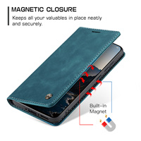 Étui en cuir à rabat Caseme pour OnePlus 15 13 OnePlus 12 11 8T 8 Pro 7 Prop avec béquille et portefeuille en PU