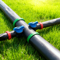 Vanne de dérivation d'irrigation avec bague de blocage pour tuyau plat agricole, ruban goutte-à-goutte, système de micro-pulvérisation, connecteur en plastique