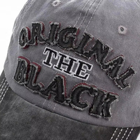 Casquette de baseball vintage unisexe en coton lavé pour hommes et femmes, casquette décontractée noire avec broderie de lettres, casquette de sport d'extérieur