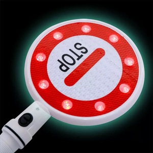 Luz de Señalización de Parada Portátil de ABS, Impermeable, con <span class=keywords><strong>LED</strong></span>, Bastón de Tráfico para Seguridad Vial, Funciona con Batería - Product Image 1
