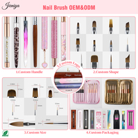 Haute qualité blingbling brillant AB couleur strass décoration poignée antidérapante ultra-fine rayé brosses brosse à ongles