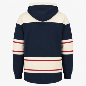 Sweat-shirt de hockey rayé à lacets pour homme, vêtement de match coloré à manches longues, pull à capuche pour équipe de hockey sur glace - Product Image 6