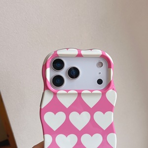 Coque <span class=keywords><strong>de</strong></span> téléphone Love Heart 2 en 1 TPU+PC brillante pour iPhone 14 15 16 17 Pro Max, bords ondulés, toucher confortable, protection antichoc, coque rigide - Product Image 4
