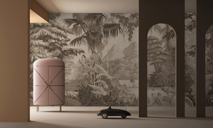 Decoración de Hogar de Lujo, Mural de Pared Personalizable con Diseño Vintage de Bosque Otoñal, Decoración de Pared con Paisaje de Árboles de Arce Marrón Cálido, Alta Reproducción de Color - Product Image 3