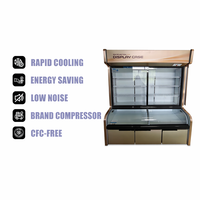 Équipement de réfrigération multifonctionnel et peu encombrant, réfrigérateur commercial avec porte vitrée transparente, congélateurs pour la restauration