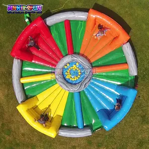 İnsan Chow aşağı şişme aç Hippos karnaval oyunu Juegos Inflables Hippo Wipeout çocuklar için oyunlar ve yetişkin