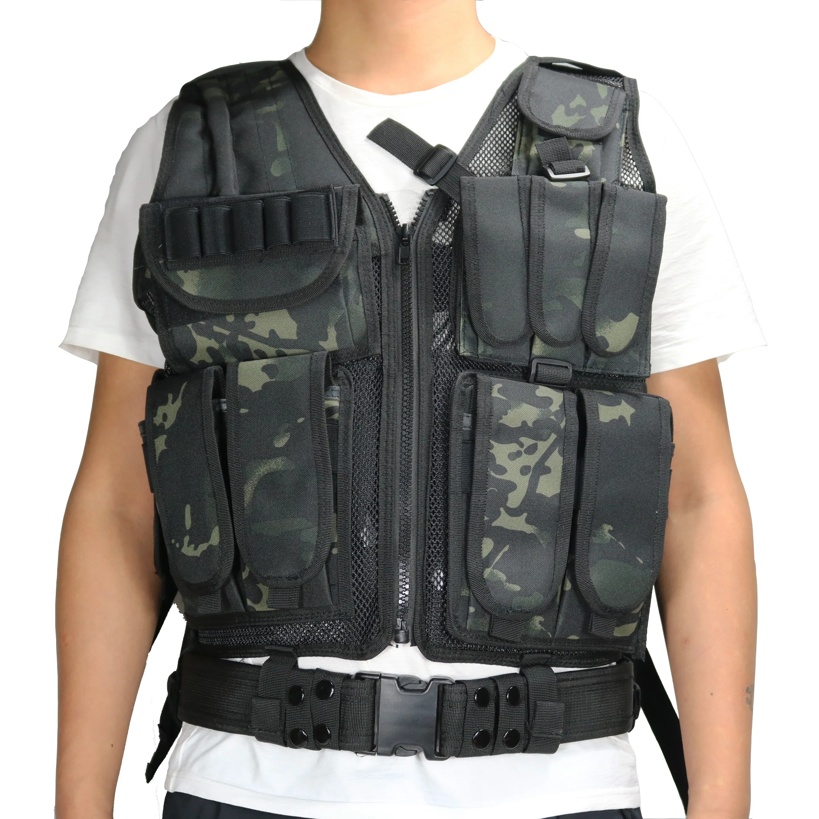 Chất Lượng Cao Chiến Thuật Vest Tấm Tàu Sân Bay Vest Với Phụ Kiện Pouch Có Thể Điều Chỉnh Thoáng Khí Trọng Lượng Vest Cho Săn Bắn Đào Tạo Trò Chơi