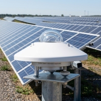 Capteur de rayonnement solaire photovoltaïque raccordé au réseau, alimentation 12-24VDC pour systèmes de surveillance photovoltaïque industriels, pyranomètre de classe B RK200-03