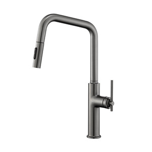 Jestar All Copper Pull Out Kitchen Faucet Single Handle 360 Degree Rotate Modern <b>Deck</b> Mounted Sink Faucet - Product Image 5
