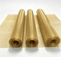Tissu métallique en cuivre, laiton et bronze phosphoreux de 0,4 mm à mailles carrées pour applications de filtration et de blindage CEM