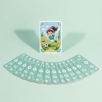 Jeux de cartes de football en papier recyclable, imprimés sur mesure, double face, écologiques, pour les fêtes de famille, vente en gros
