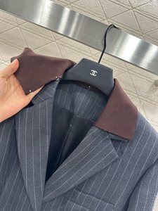 Blazer pour femme Candice à simple boutonnage, idéal pour l'automne et l'hiver, brodé, pour le bureau, longueur standard et motif rayé - Product Image 6