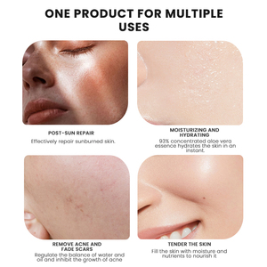 MULAN Crème solaire hydratante et lisse Crème solaire rafraîchissante Réparation de l'acné du visage Crème solaire à base de plantes à l'<span class=keywords><strong>aloe</strong></span> vera Apaisante à l'<span class=keywords><strong>aloe</strong></span> vera - Product Image 3