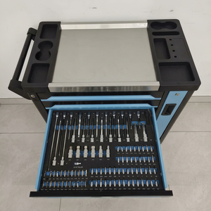Ensemble d'outils en acier inoxydable robuste de 258 pièces, chariot à roulettes à 7 tiroirs, capacité de 200 kg, réparation automobile - Product Image 1