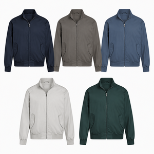 Blouson bomber pour homme, résistant à l'eau, coupe-<span class=keywords><strong>vent</strong></span>, fermeture éclair, bordure côtelée, plusieurs <span class=keywords><strong>couleurs</strong></span>, pour le printemps et l'automne - Product Image 1